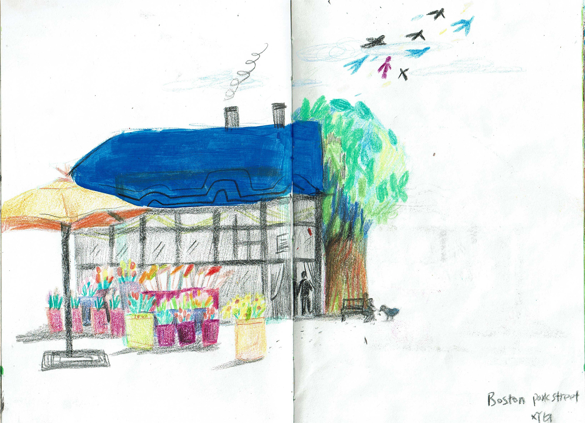 Sketchbook, illustration by Xuanyi Guo